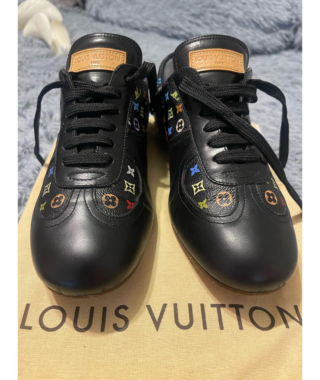 LOUIS VUITTON Черные кожаные туфли, фото 2