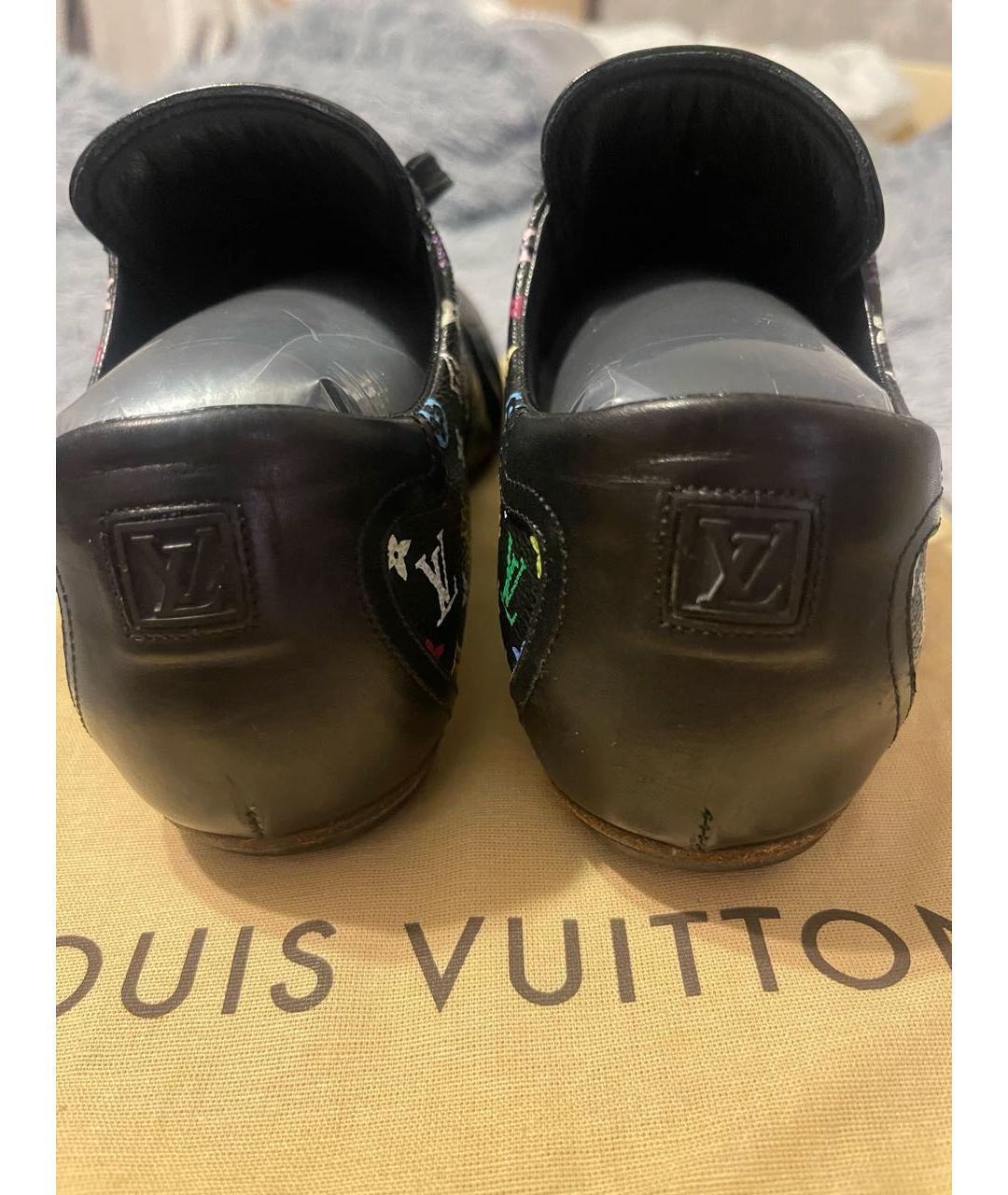 LOUIS VUITTON Черные кожаные туфли, фото 3