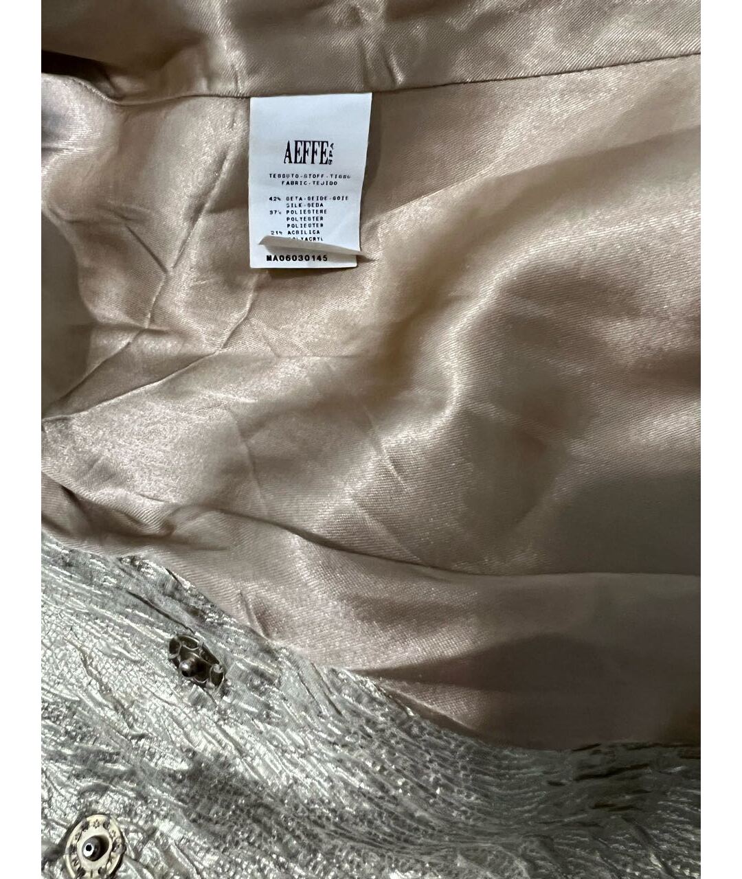 ALBERTA FERRETTI Золотое шелковое коктейльное платье, фото 5