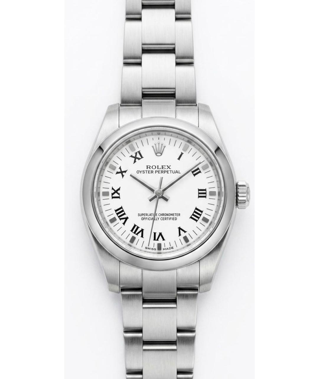 ROLEX Белые металлические часы, фото 8