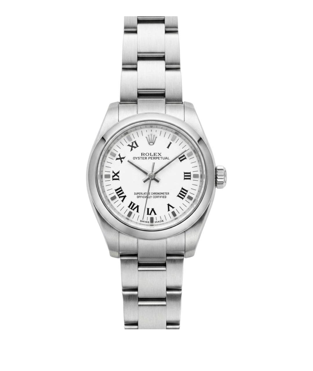 ROLEX Белые металлические часы, фото 1