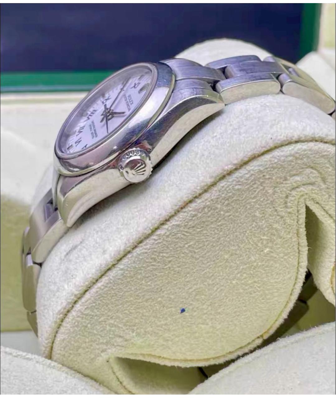 ROLEX Белые металлические часы, фото 4