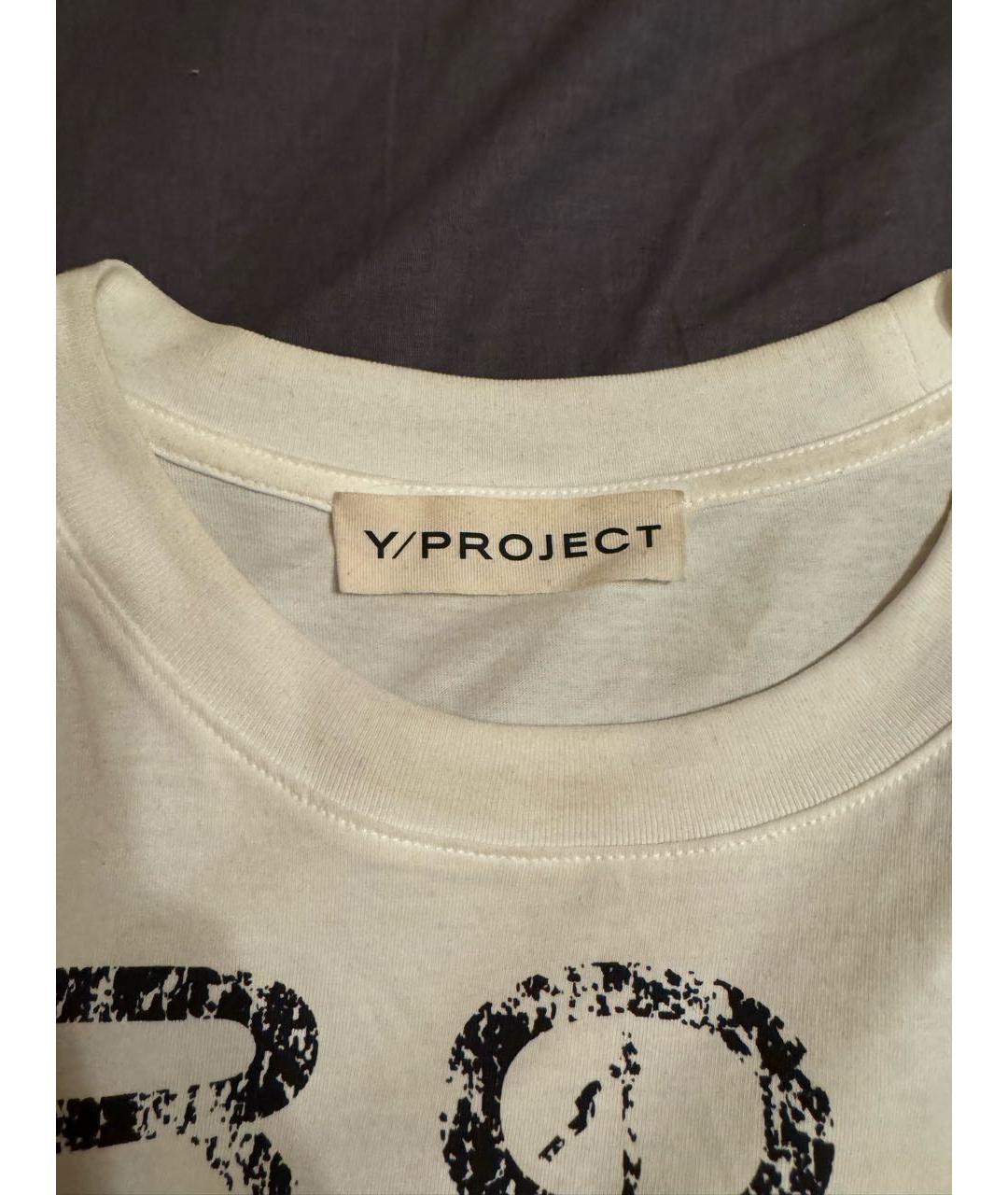 Y/PROJECT Белая хлопковая футболка, фото 3