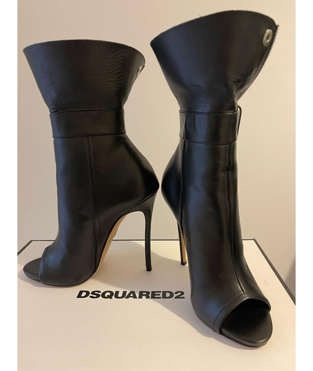 DSQUARED2 Черные кожаные ботильоны, фото 5
