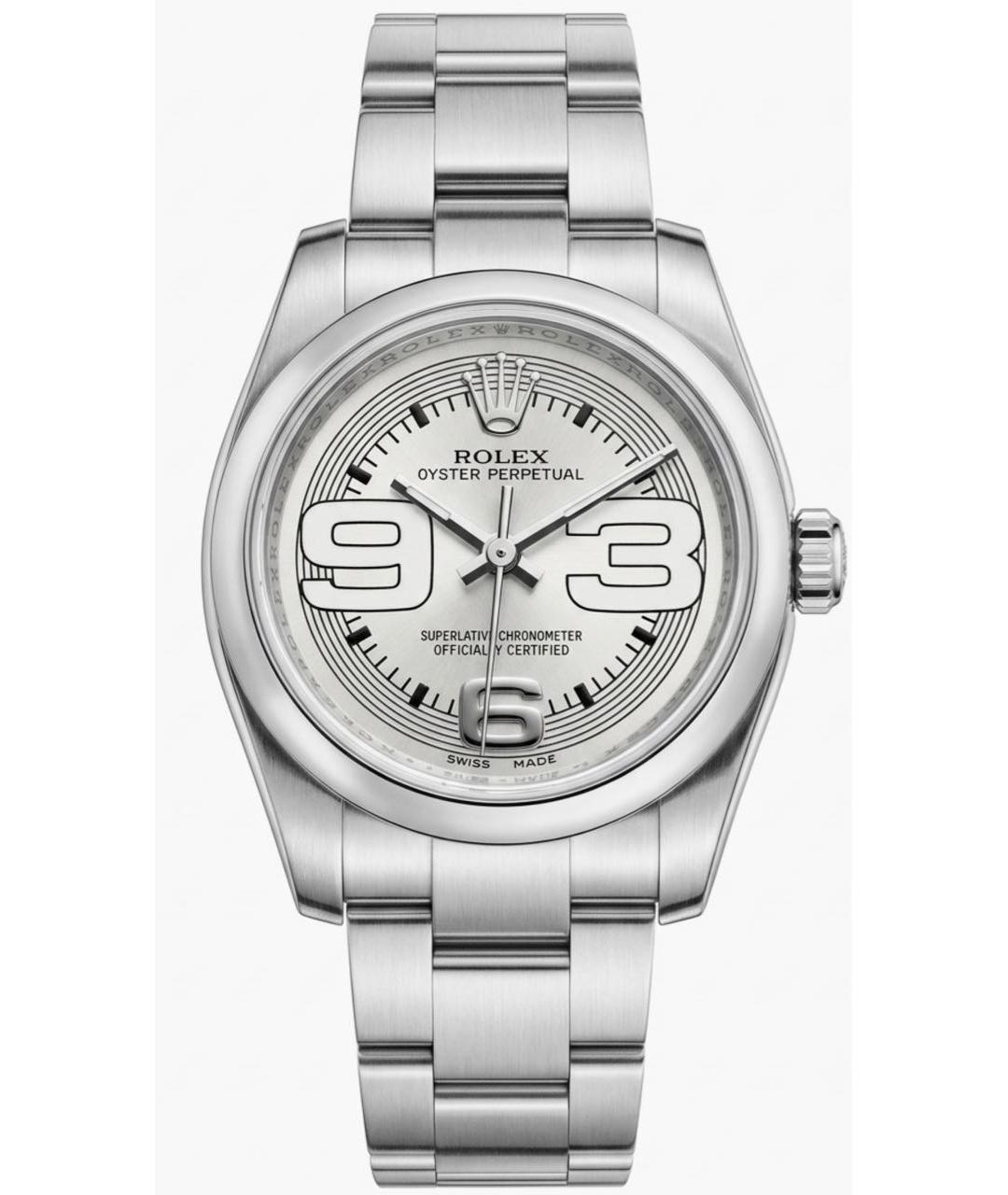 ROLEX Белые металлические часы, фото 8