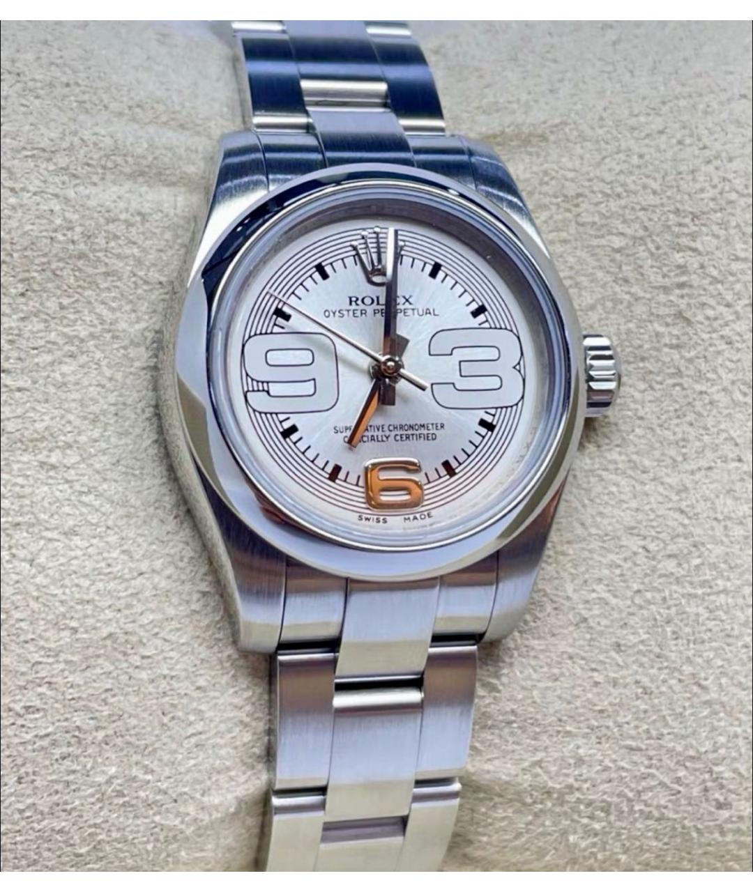 ROLEX Белые металлические часы, фото 3