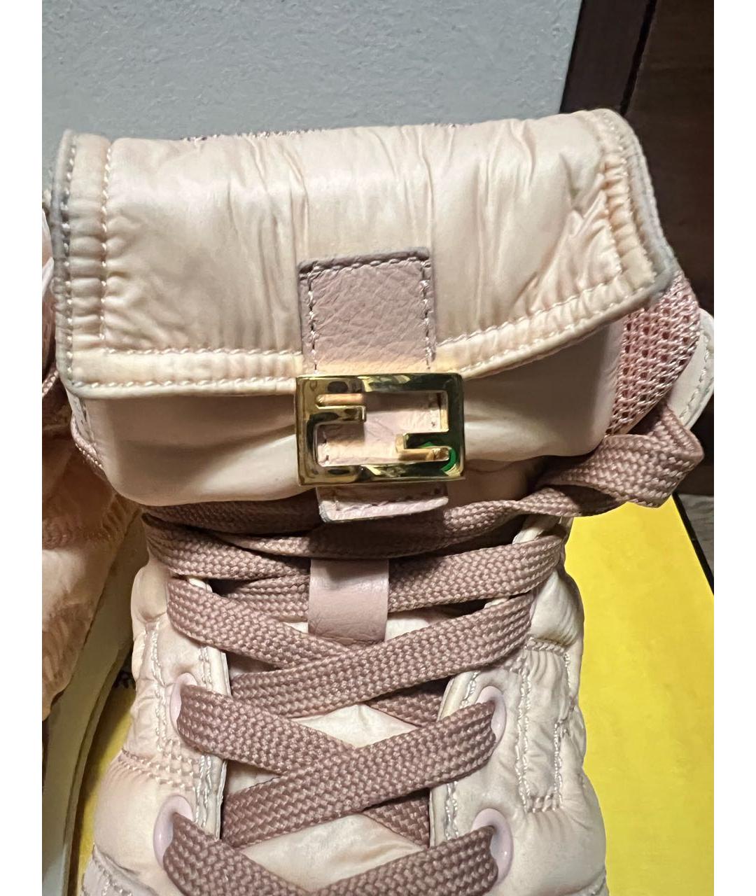 FENDI Розовые кроссовки, фото 6