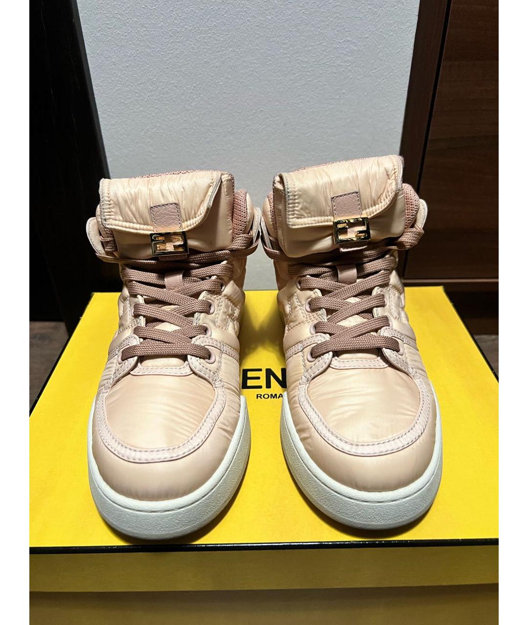 FENDI Розовые кроссовки, фото 3