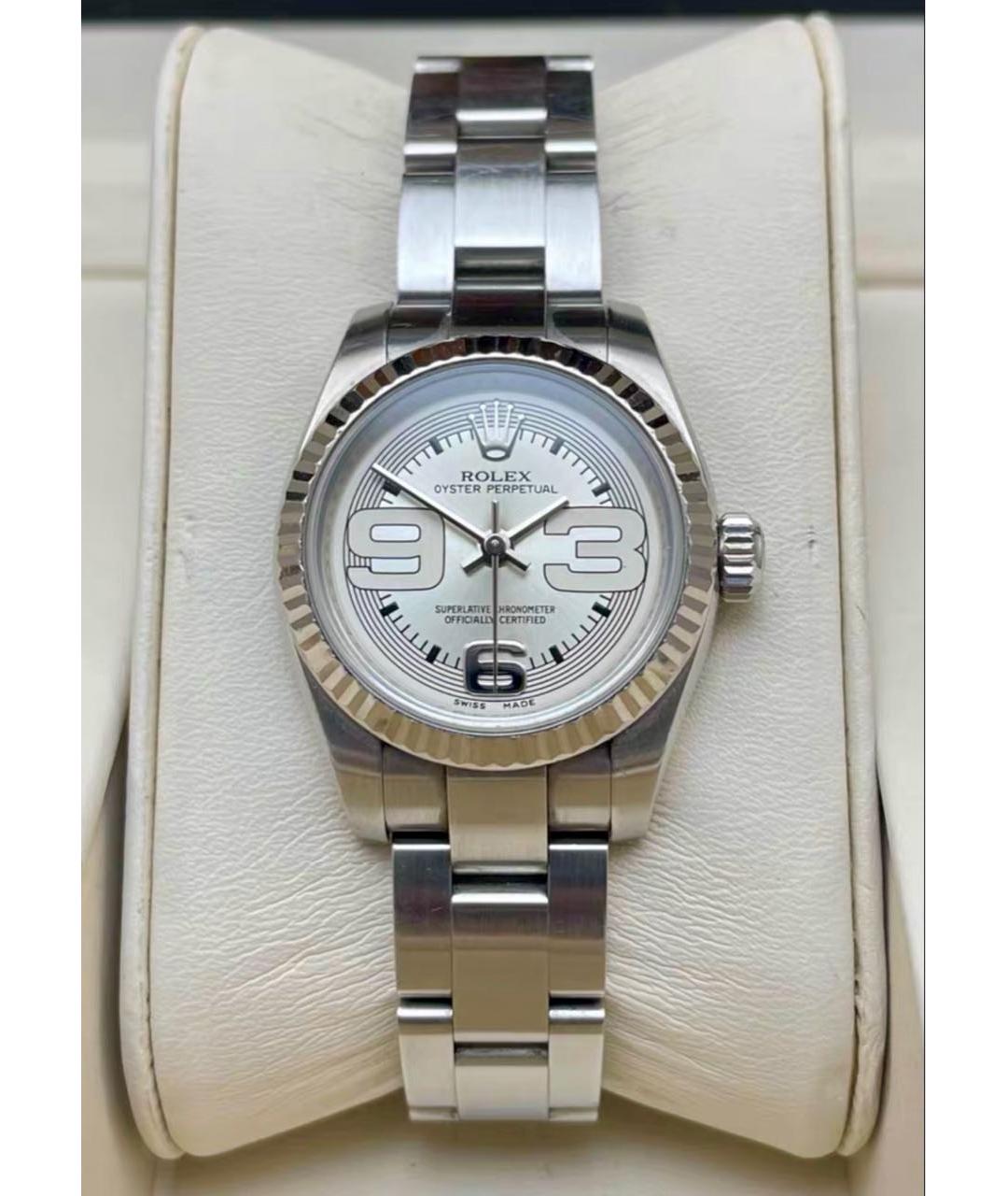 ROLEX Белые металлические часы, фото 2