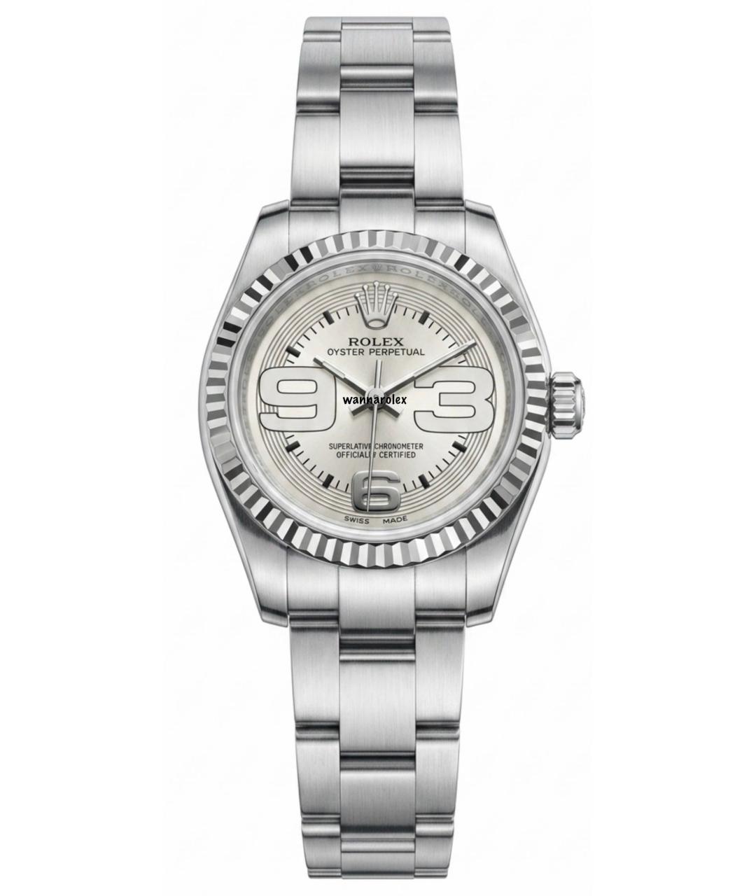 ROLEX Белые металлические часы, фото 9