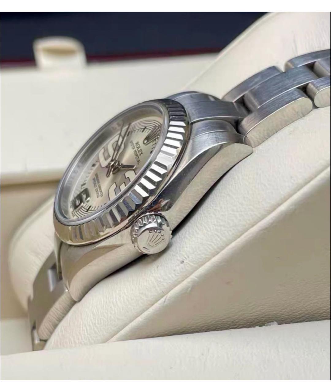 ROLEX Белые металлические часы, фото 4