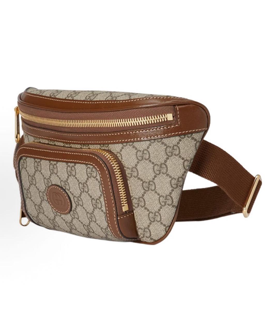 GUCCI Коричневая поясная сумка, фото 2