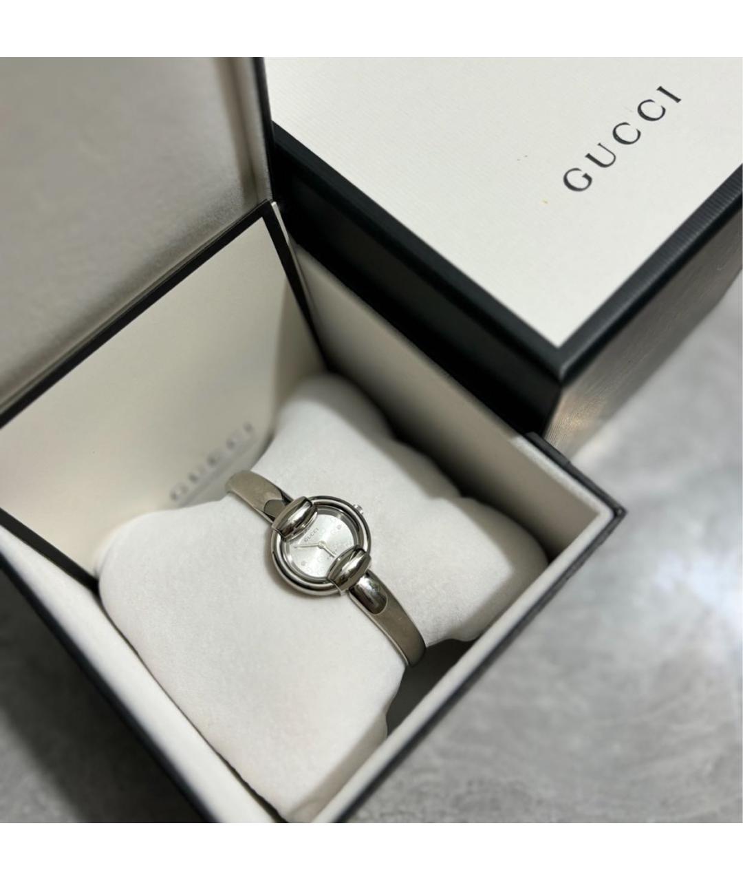 GUCCI Серебряные стальные часы, фото 4