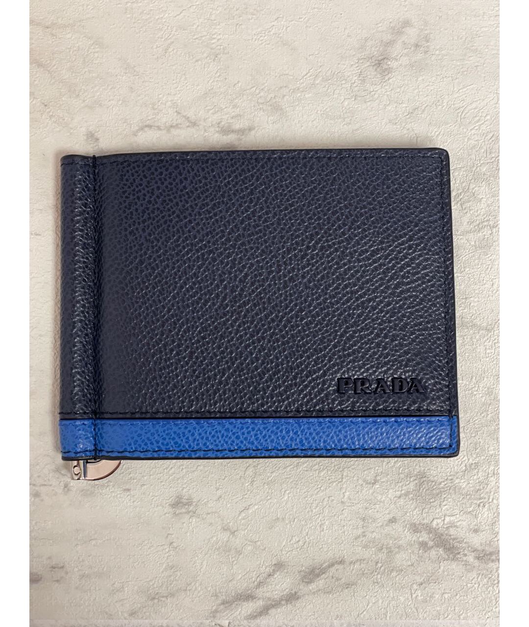 PRADA Темно-синий кожаный кошелек, фото 9