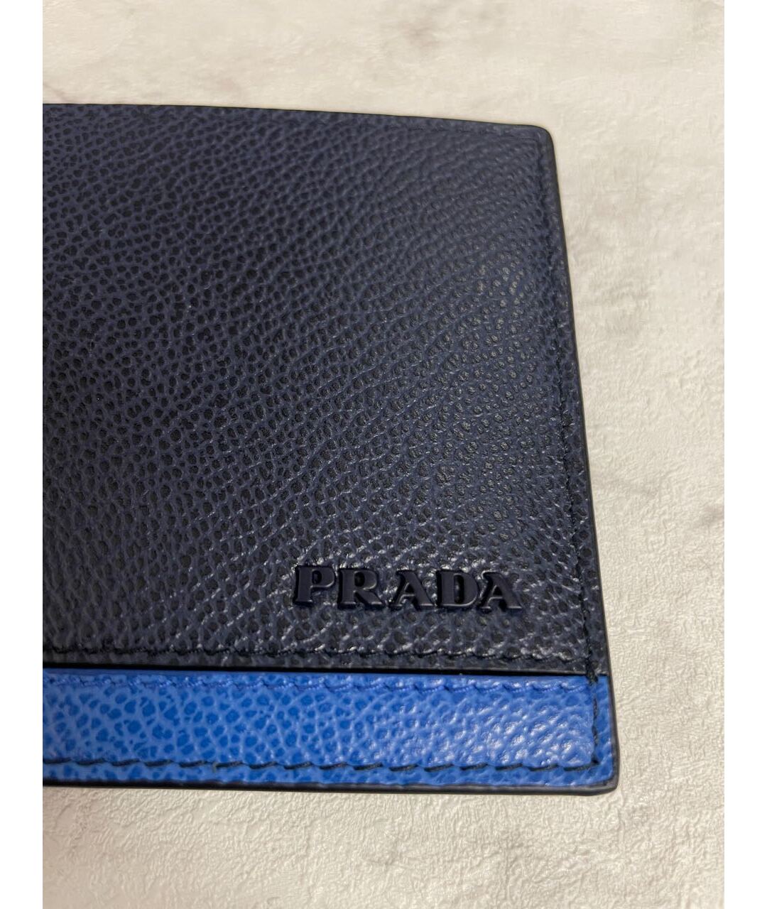 PRADA Темно-синий кожаный кошелек, фото 7