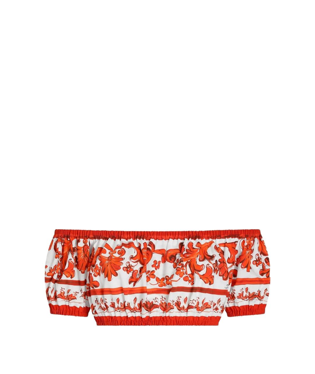 DOLCE&GABBANA Оранжевая хлопковая рубашка, фото 1