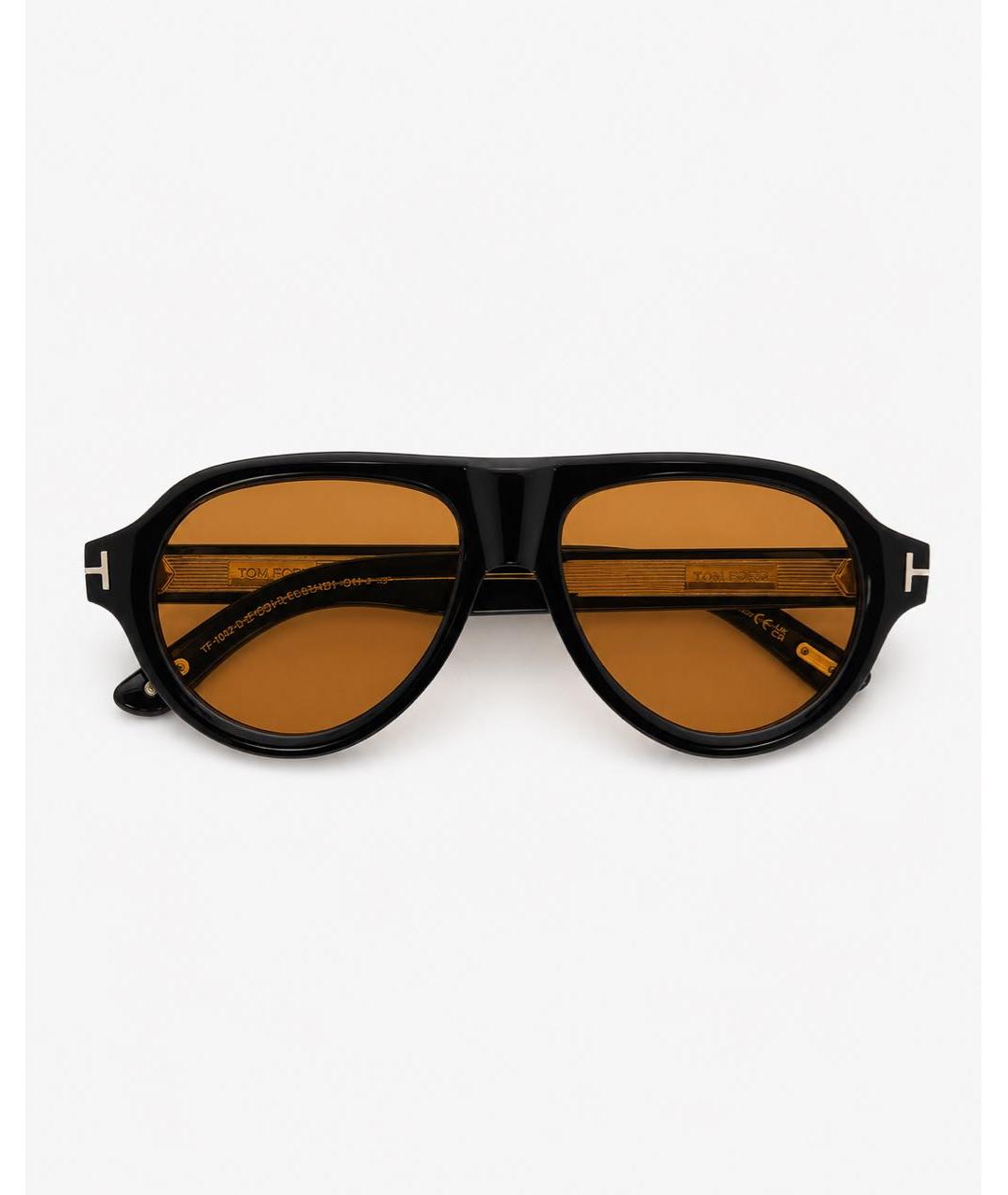 TOM FORD Черные пластиковые солнцезащитные очки, фото 9