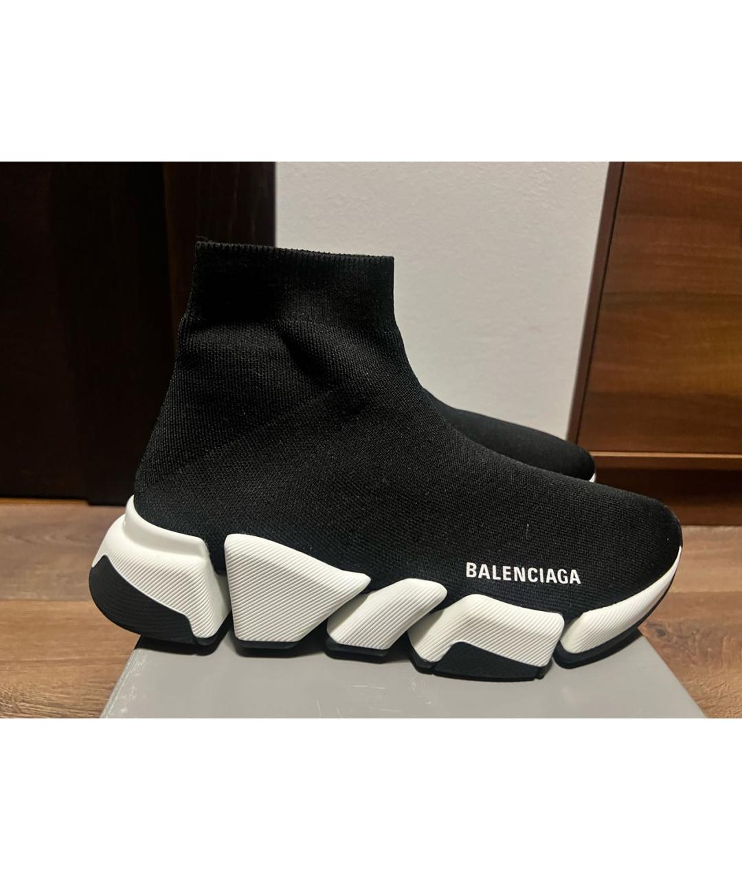 BALENCIAGA Черные текстильные кроссовки, фото 2