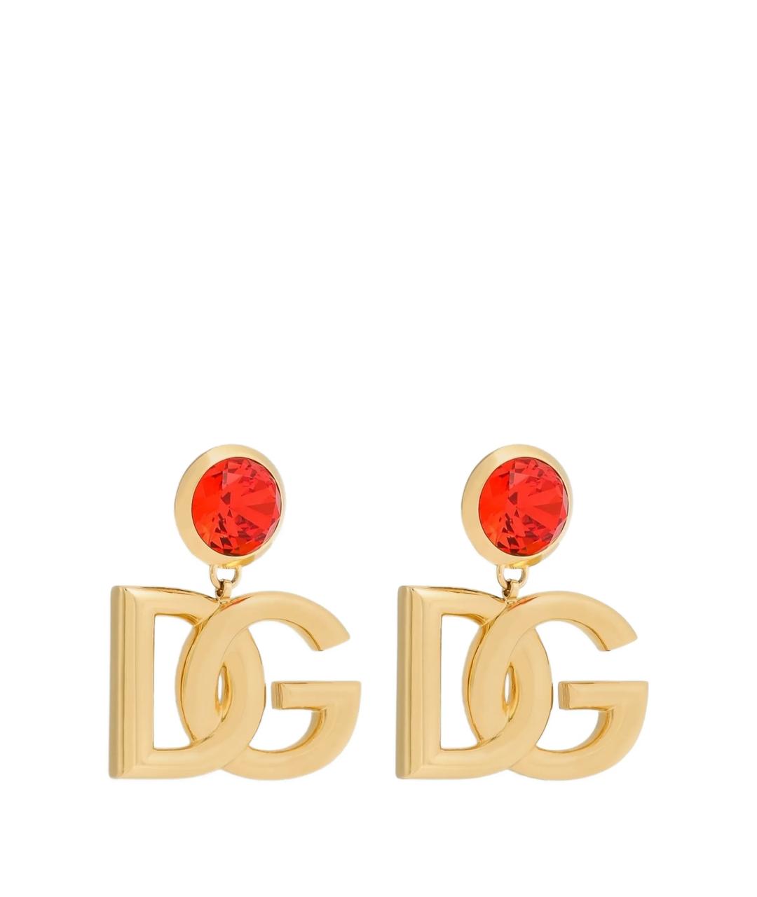 DOLCE&GABBANA Золотые металлические серьги, фото 1