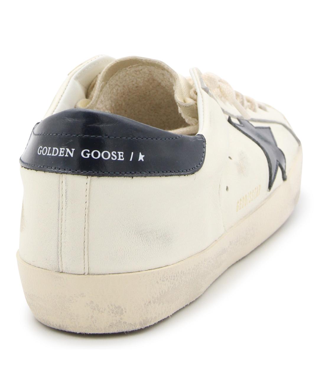 GOLDEN GOOSE DELUXE BRAND Бежевые кожаные низкие кроссовки / кеды, фото 4