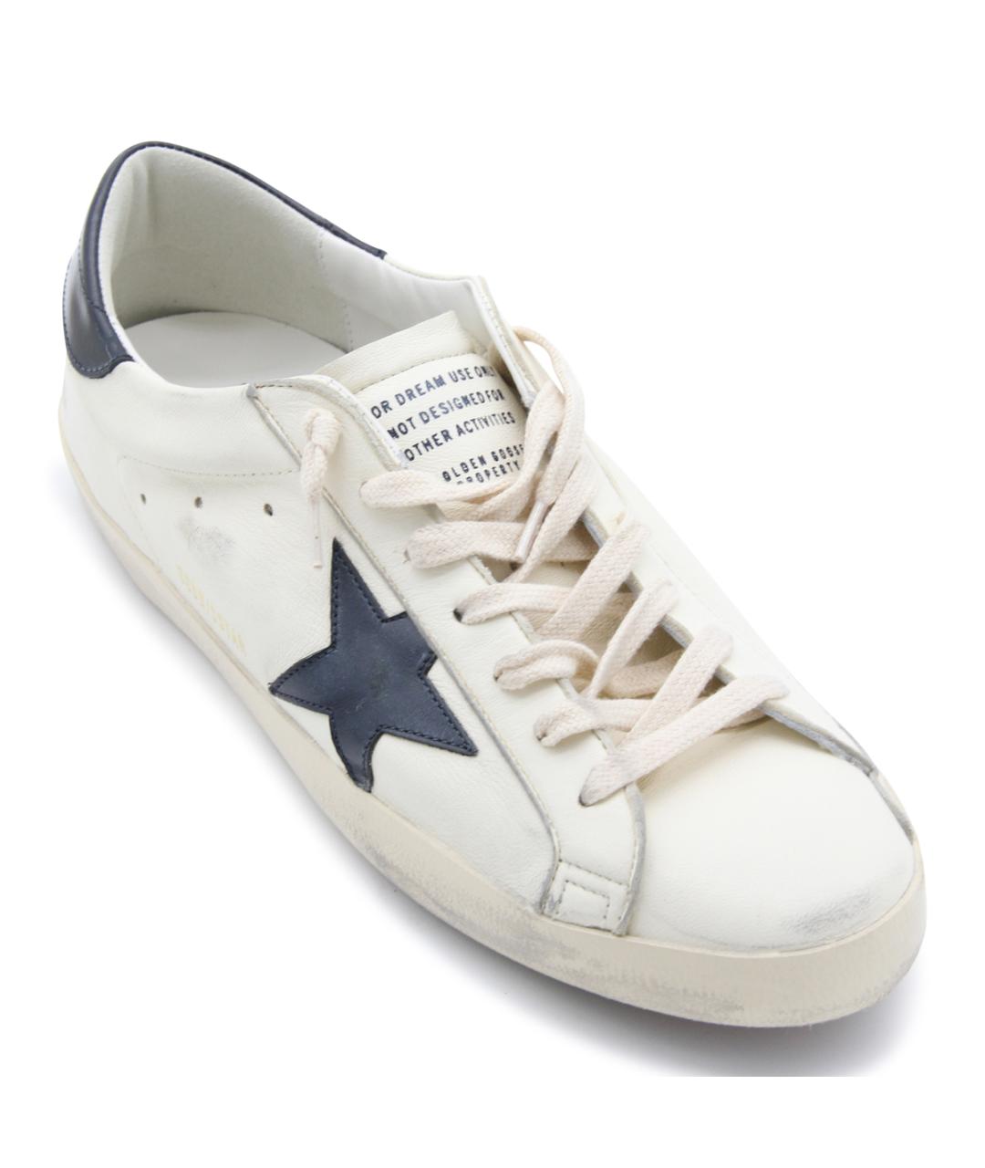 GOLDEN GOOSE DELUXE BRAND Бежевые кожаные низкие кроссовки / кеды, фото 3