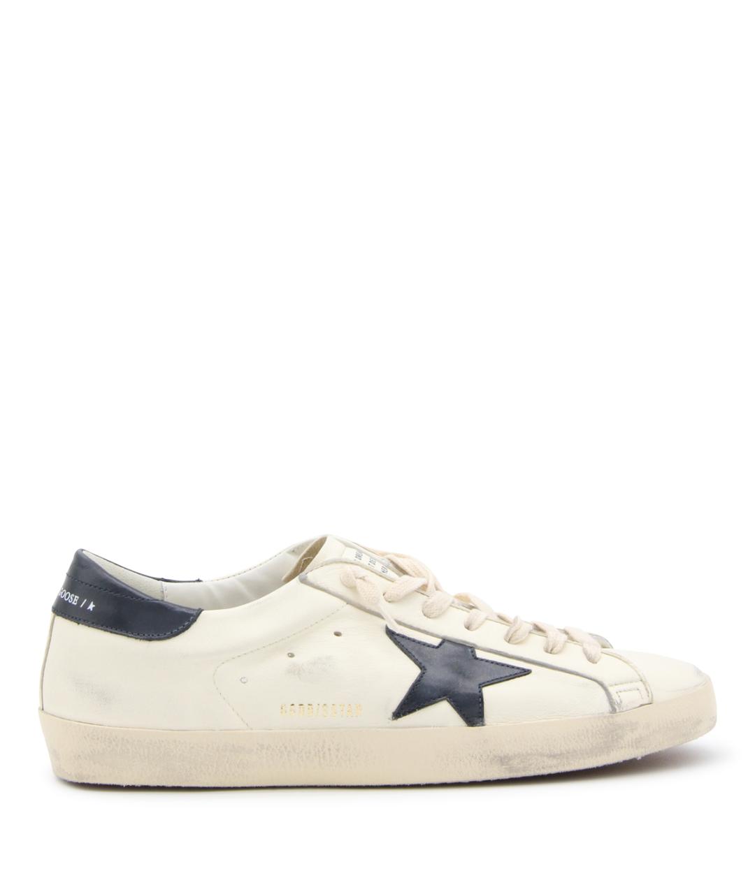 GOLDEN GOOSE DELUXE BRAND Бежевые кожаные низкие кроссовки / кеды, фото 1