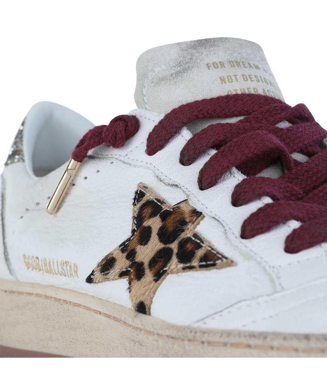 GOLDEN GOOSE DELUXE BRAND Белые кожаные кроссовки, фото 4