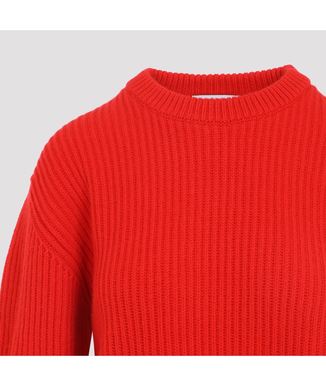 JIL SANDER Красный шерстяной джемпер / свитер, фото 4