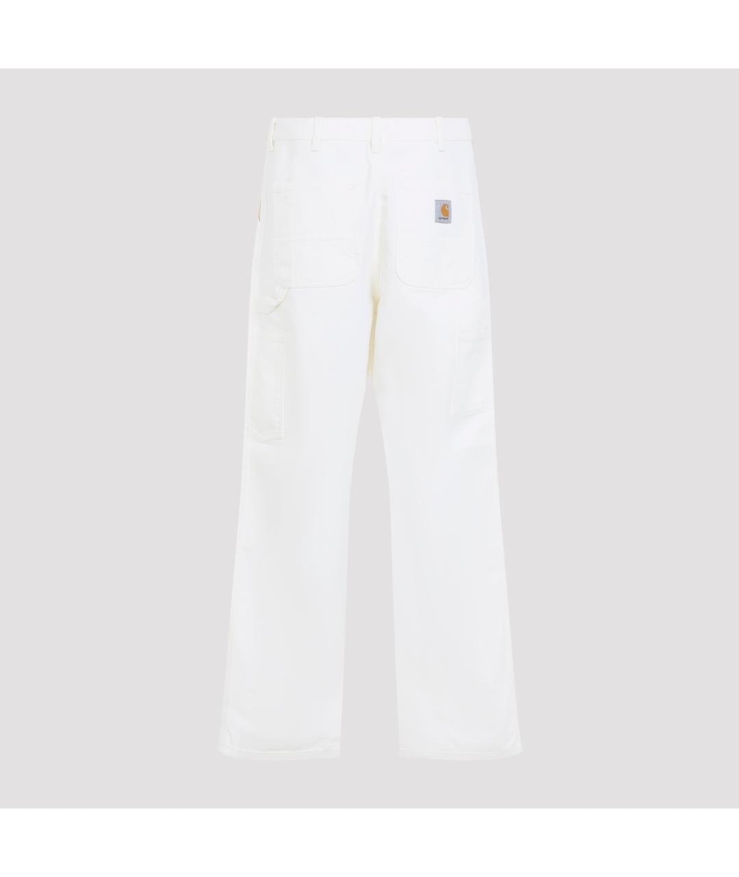 CARHARTT WIP Белые хлопковые повседневные брюки, фото 3