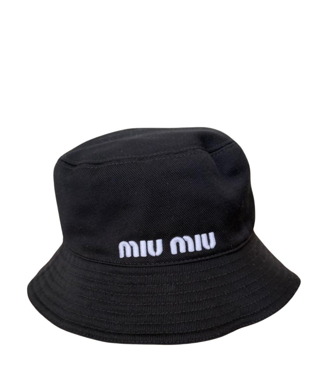 MIU MIU Черная хлопковая панама, фото 1
