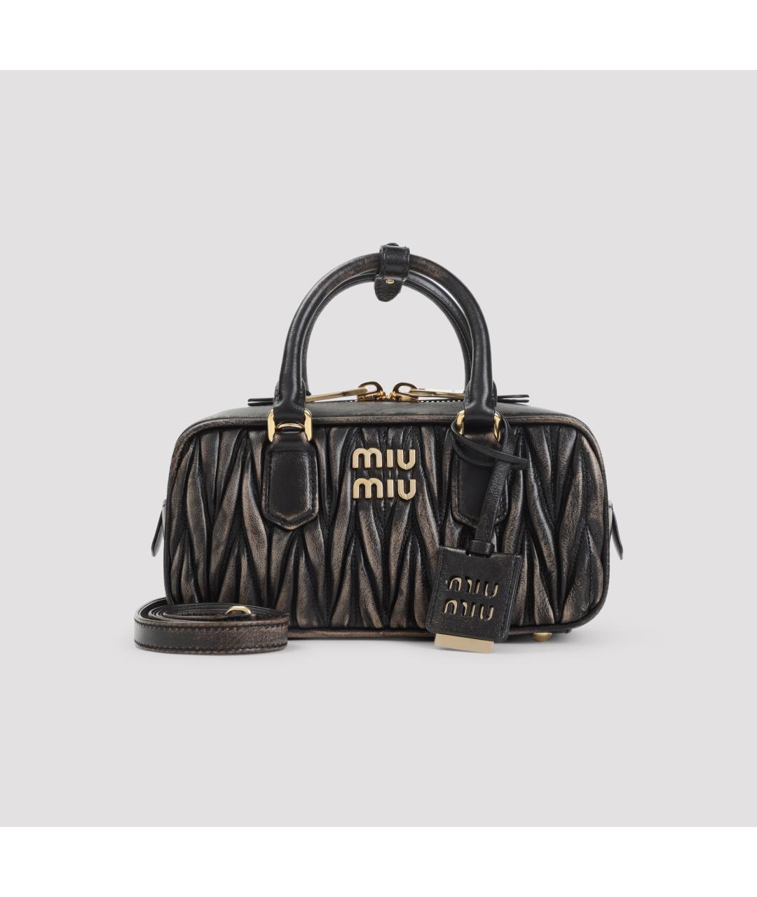 MIU MIU Коричневая кожаная сумка тоут, фото 2