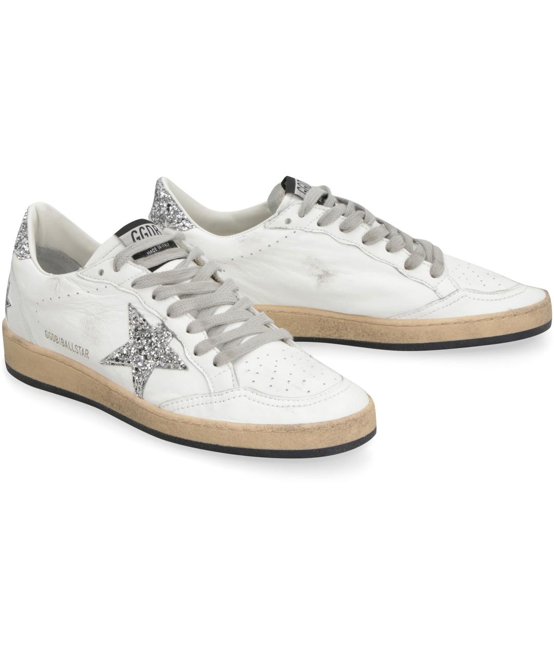 GOLDEN GOOSE DELUXE BRAND Белые кожаные кроссовки, фото 3