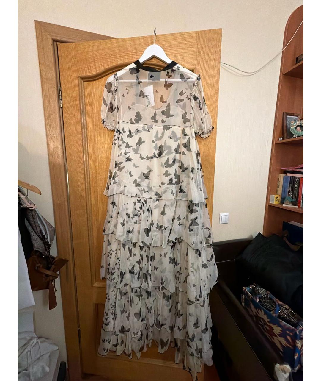 DOLCE&GABBANA Белое шелковое вечернее платье, фото 2