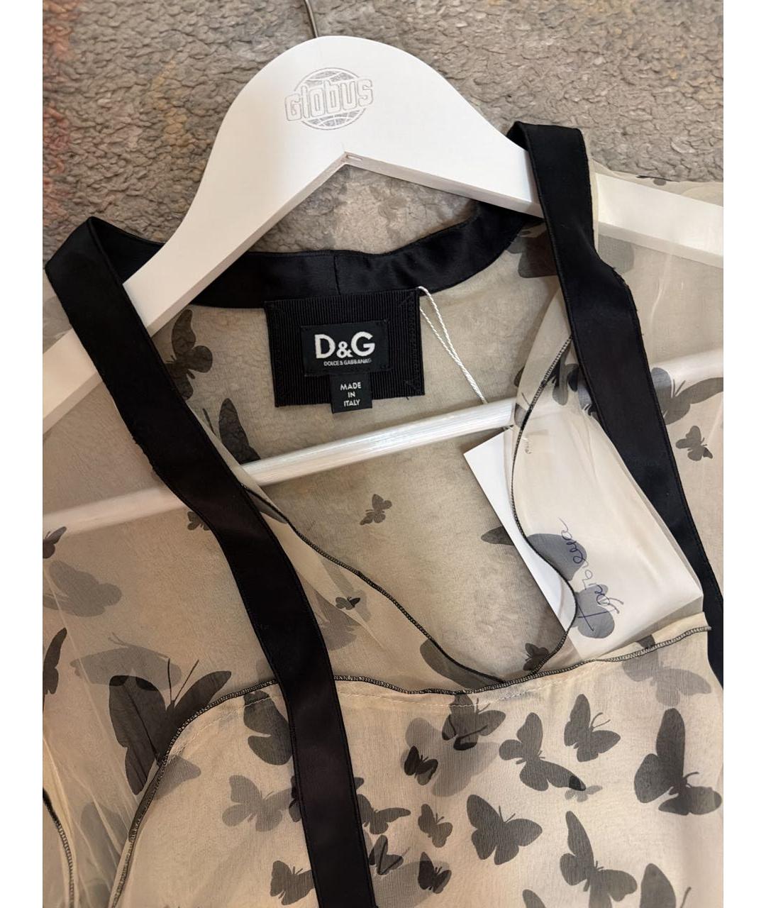 DOLCE&GABBANA Белое шелковое вечернее платье, фото 3