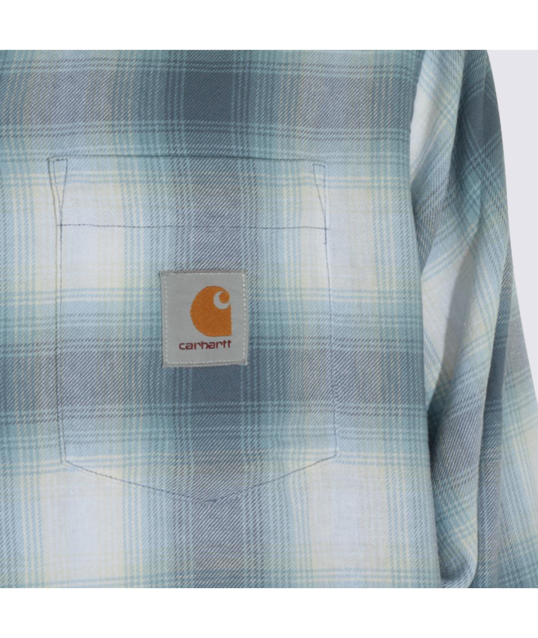 CARHARTT WIP Синяя хлопковая кэжуал рубашка, фото 3