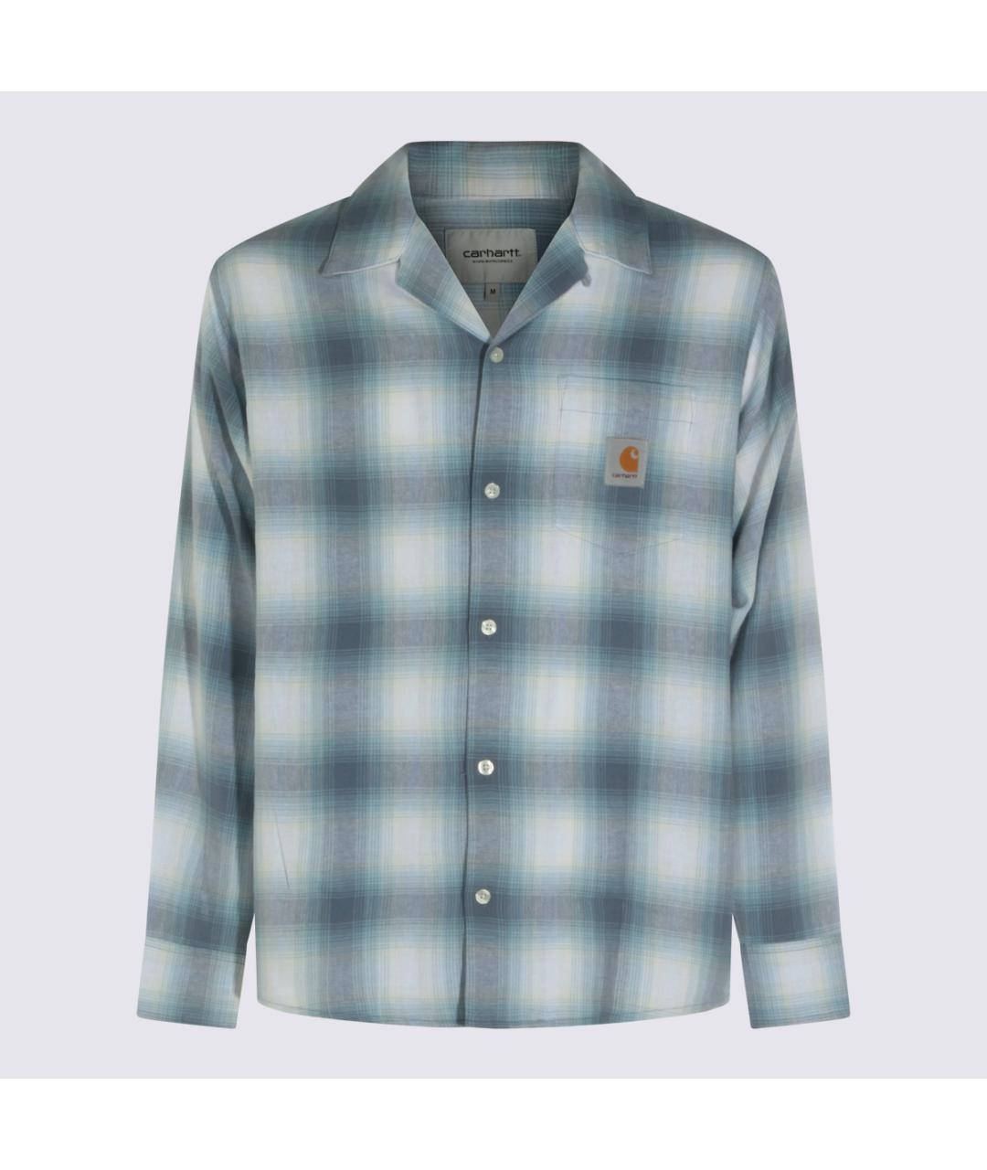 CARHARTT WIP Синяя хлопковая кэжуал рубашка, фото 5