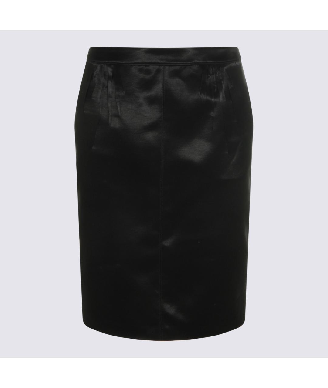 SAINT LAURENT Черная юбка миди, фото 6