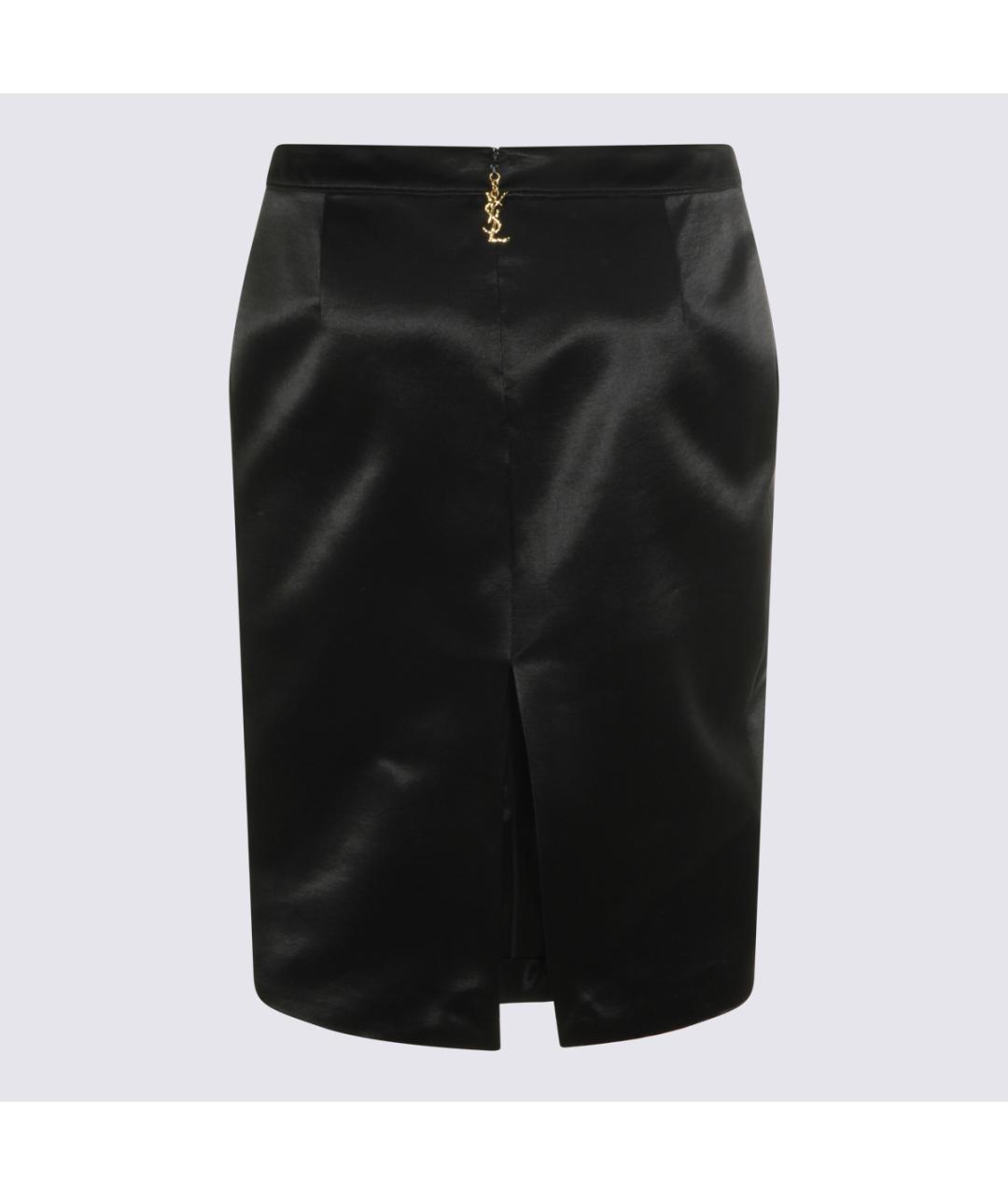 SAINT LAURENT Черная юбка миди, фото 2