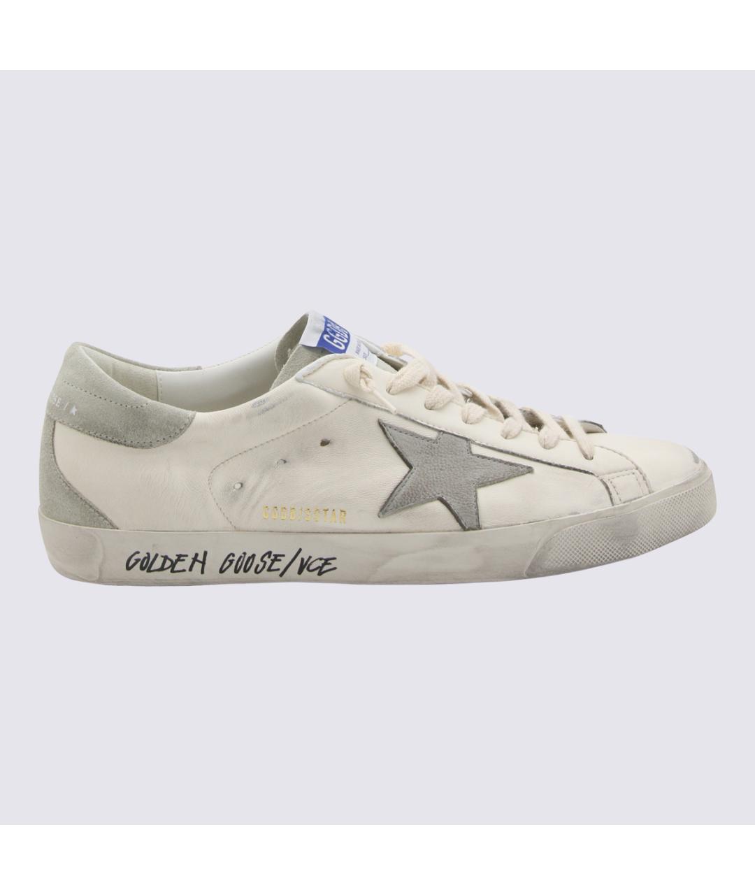 GOLDEN GOOSE DELUXE BRAND Белые кожаные низкие кроссовки / кеды, фото 3