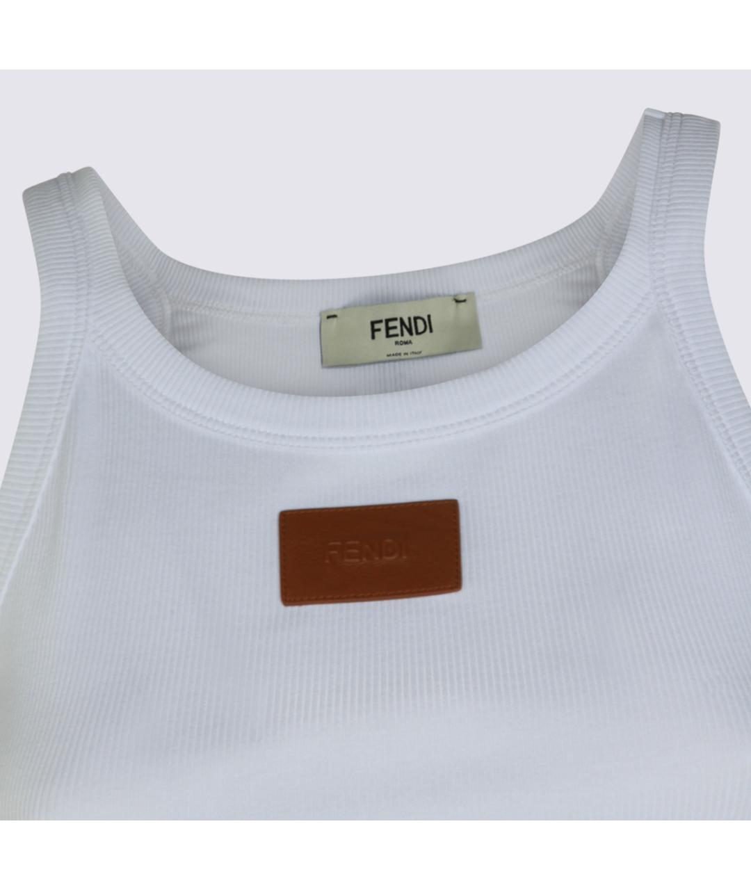 FENDI Белая майка, фото 3