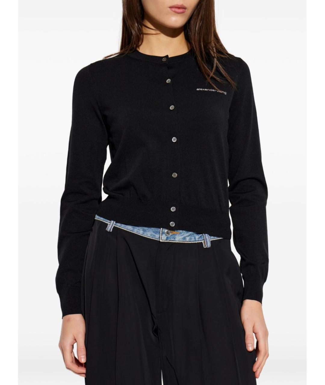 ALEXANDER WANG Черный кардиган, фото 3