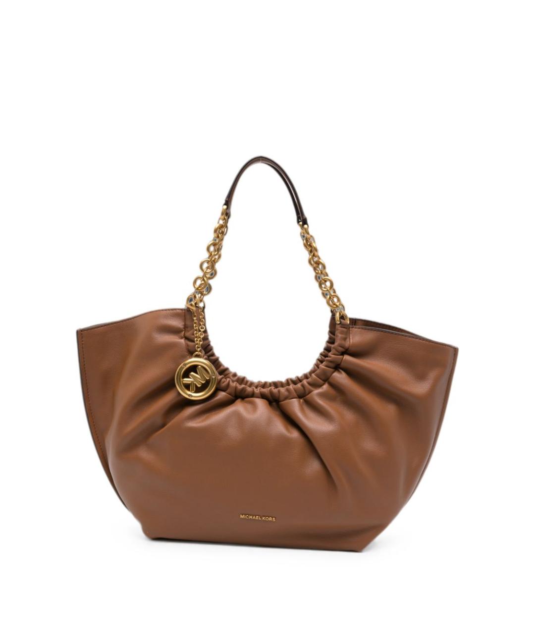 MICHAEL KORS Коричневая кожаная сумка тоут, фото 1