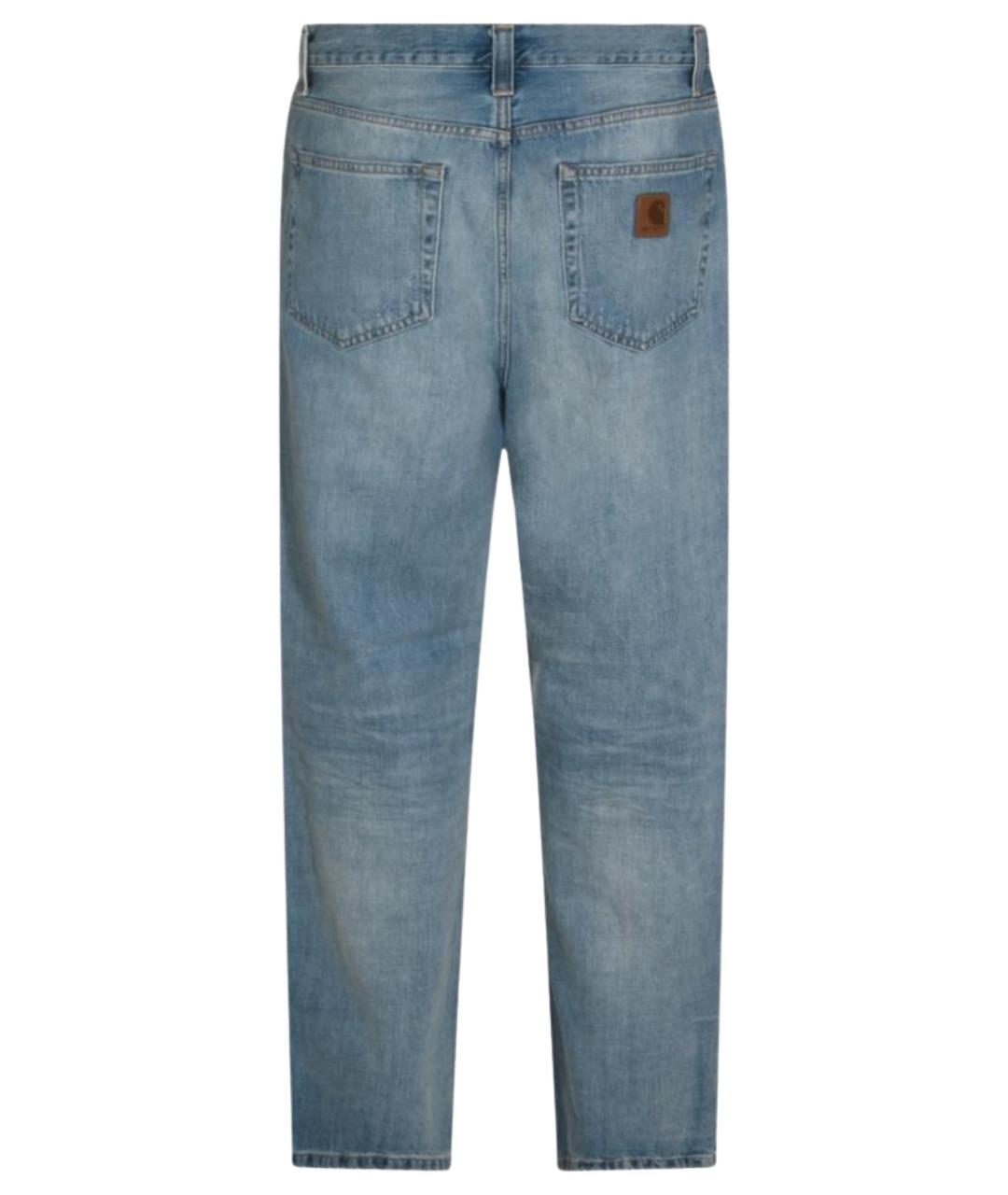 CARHARTT WIP Синие хлопковые прямые джинсы, фото 2
