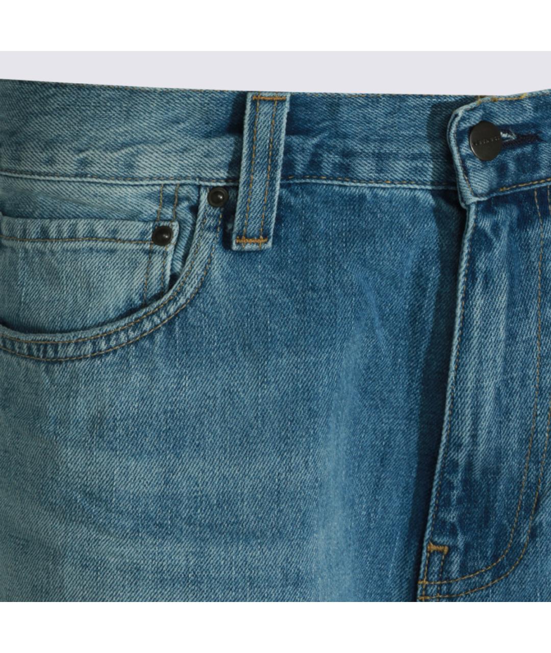 CARHARTT WIP Синие хлопковые прямые джинсы, фото 3