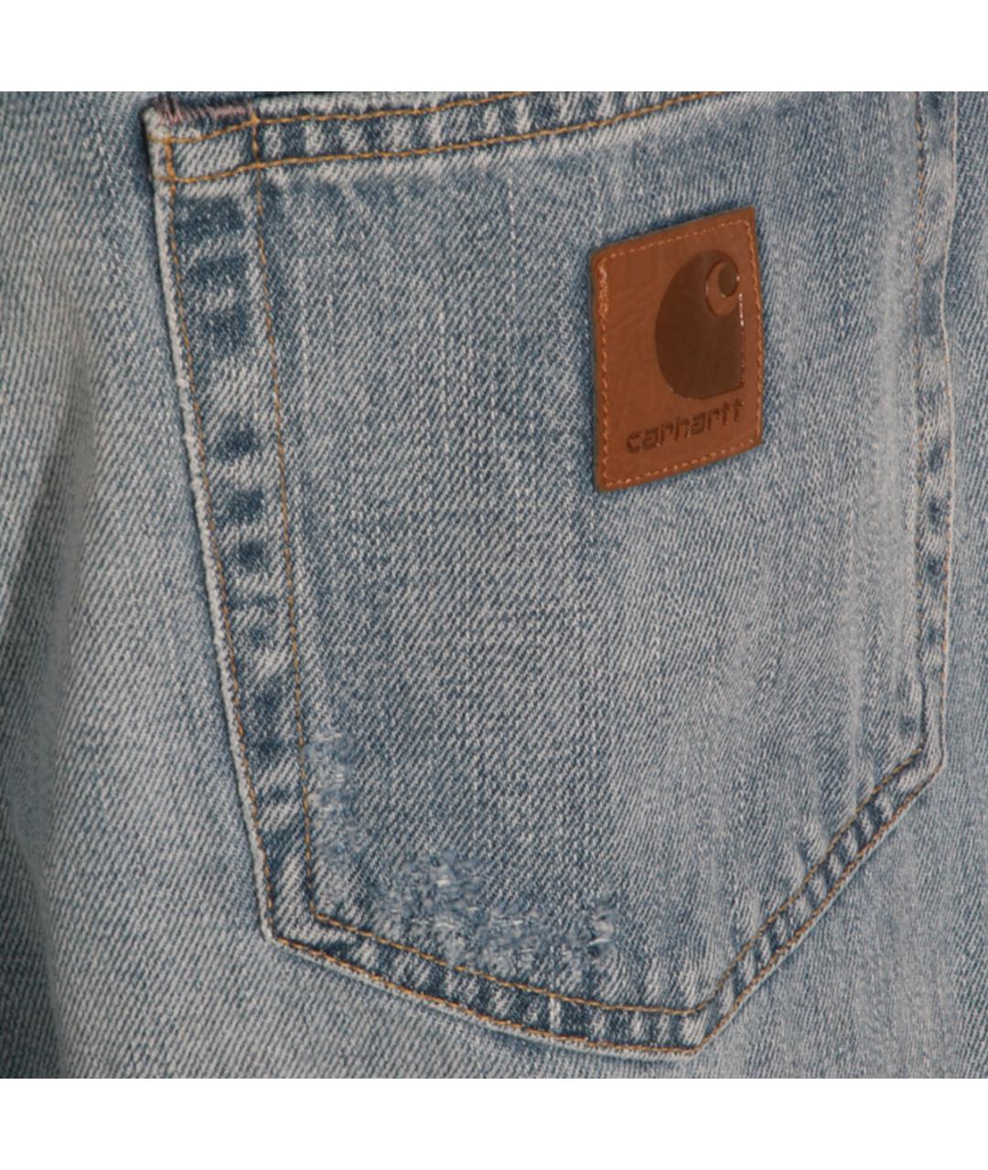 CARHARTT WIP Синие хлопковые прямые джинсы, фото 4
