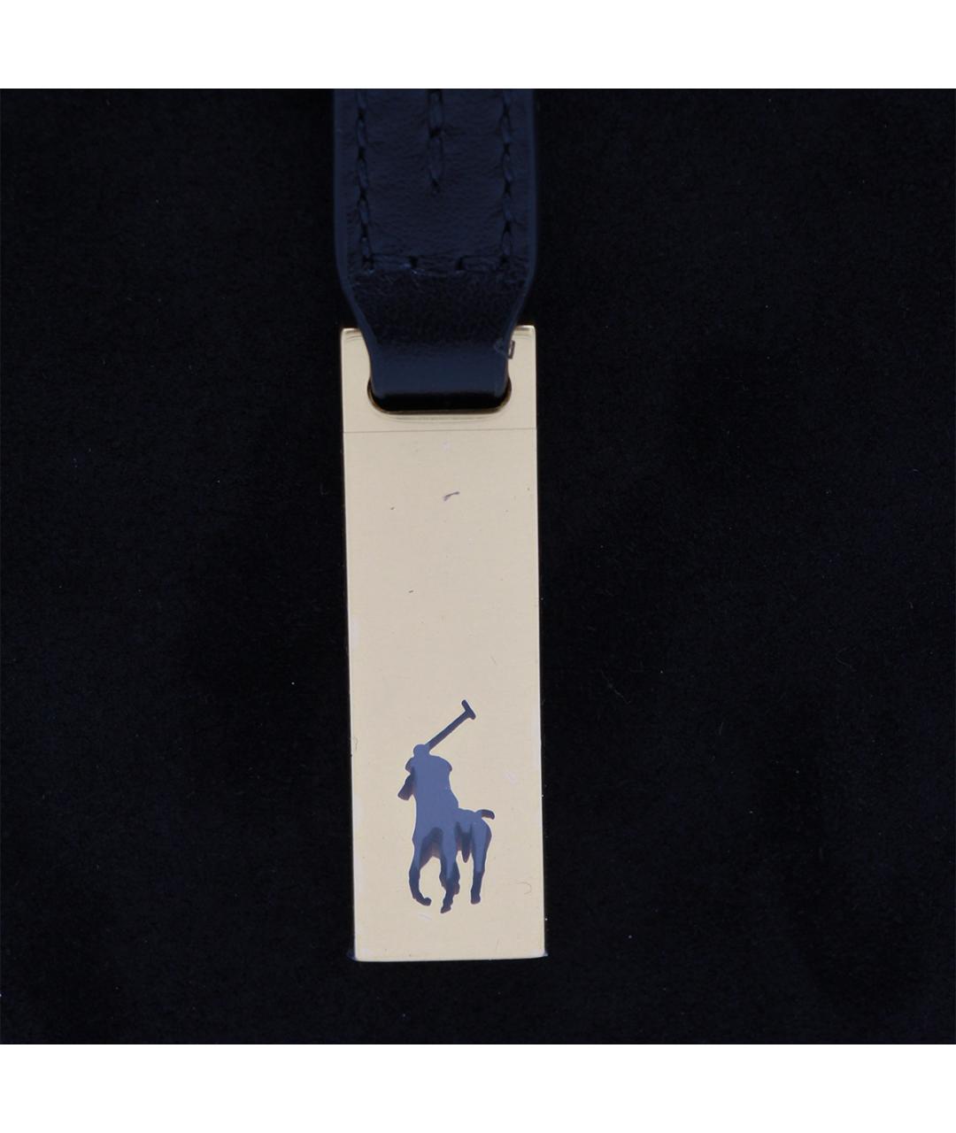 POLO RALPH LAUREN Черная замшевая сумка с короткими ручками, фото 4