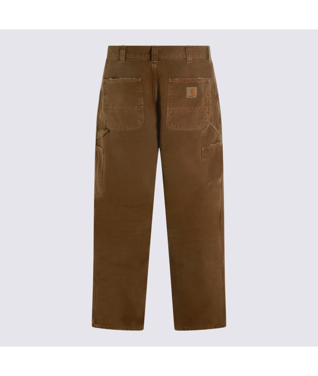 CARHARTT WIP Коричневые хлопковые повседневные брюки, фото 2