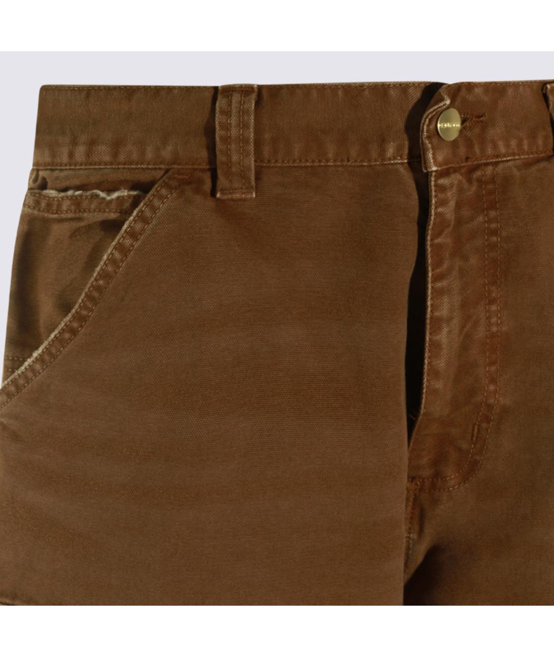 CARHARTT WIP Коричневые хлопковые повседневные брюки, фото 3