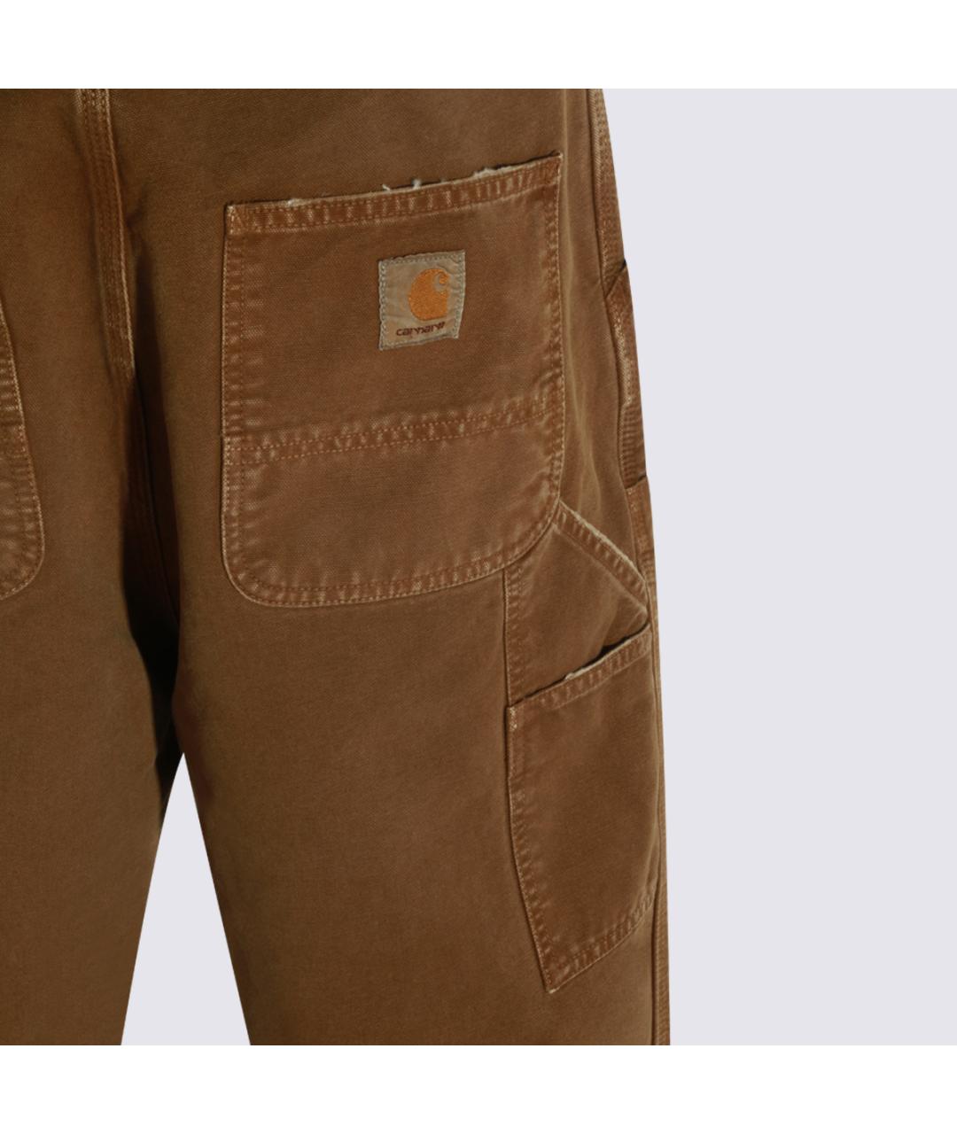 CARHARTT WIP Коричневые хлопковые повседневные брюки, фото 4