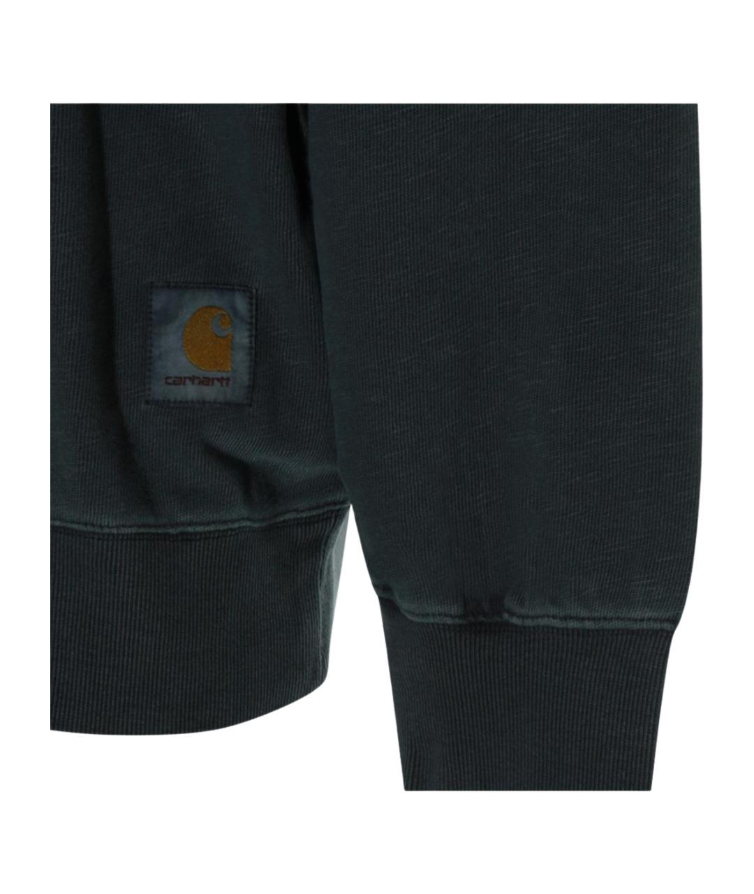 CARHARTT WIP Серое хлопковое поло с длинным рукавом, фото 3